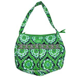 Liz & Co Quilted Green Purse Bohemian Bag Grannycore Beach Mandala Washable